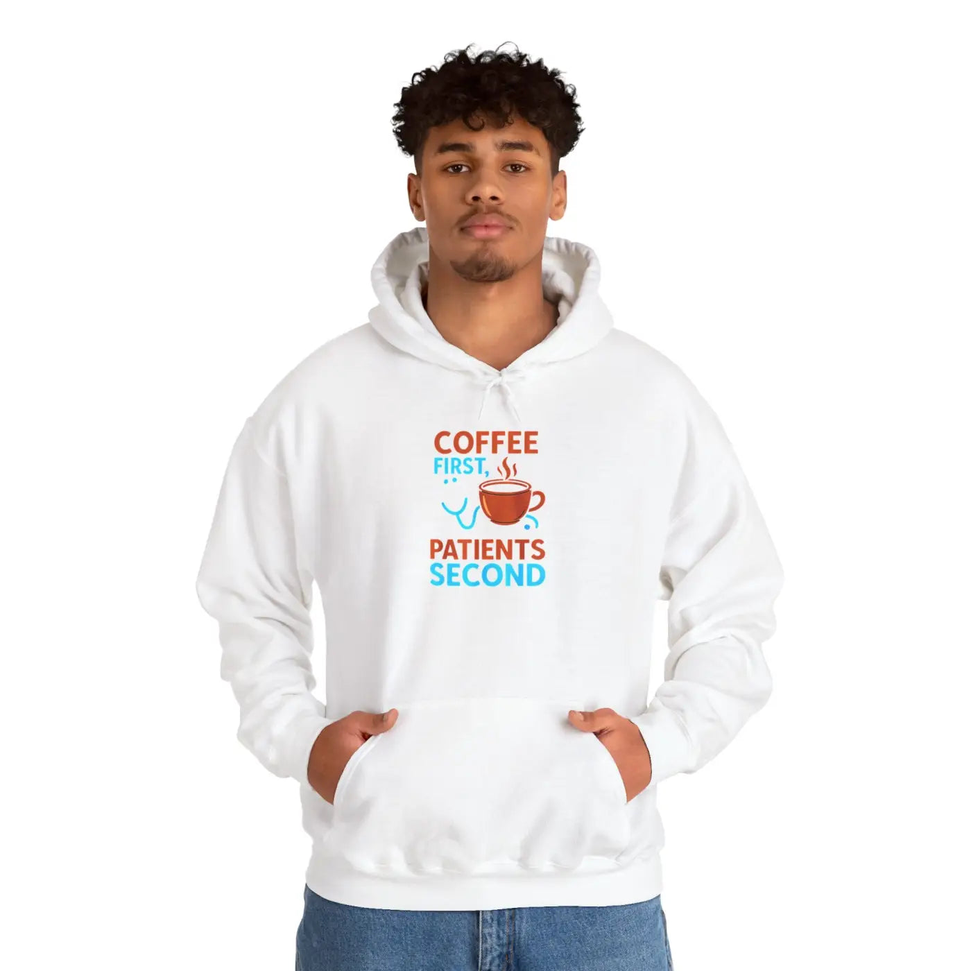 Coffee First Hoodie - Espresso Swirl Design - DipaliZ