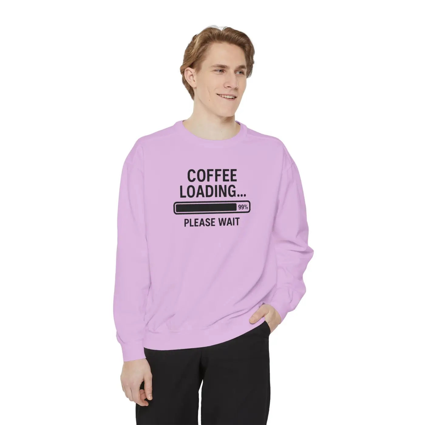 Coffee Loading Sweatshirt - Cozy Lounge Comfort - DipaliZ