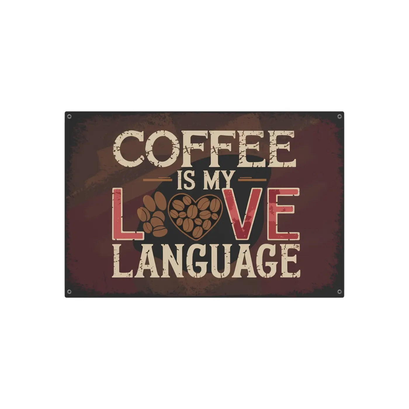 Vintage Coffee Metal Art Sign - Coffee Lover's Decor - DipaliZ