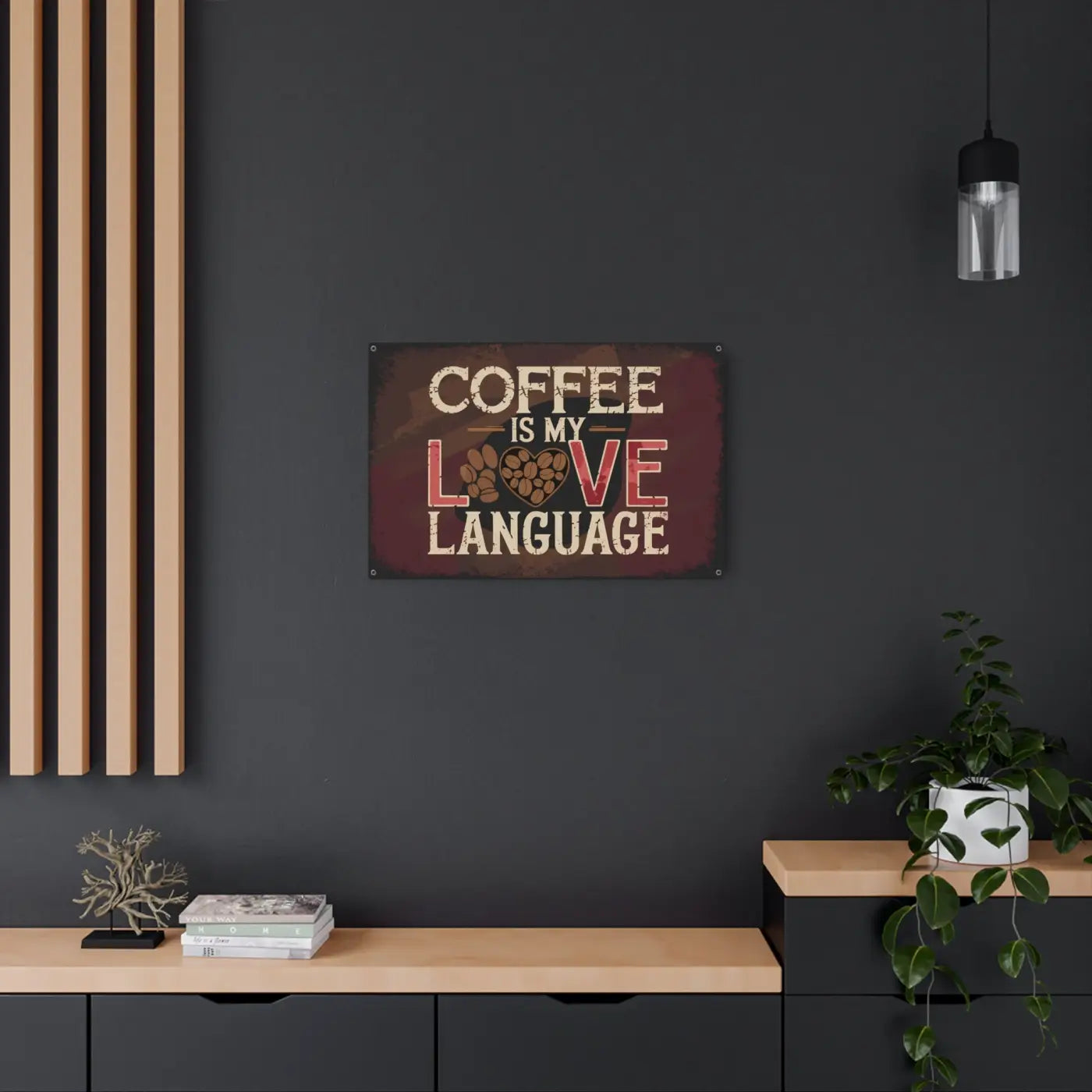 Vintage Coffee Metal Art Sign - Coffee Lover's Decor - DipaliZ