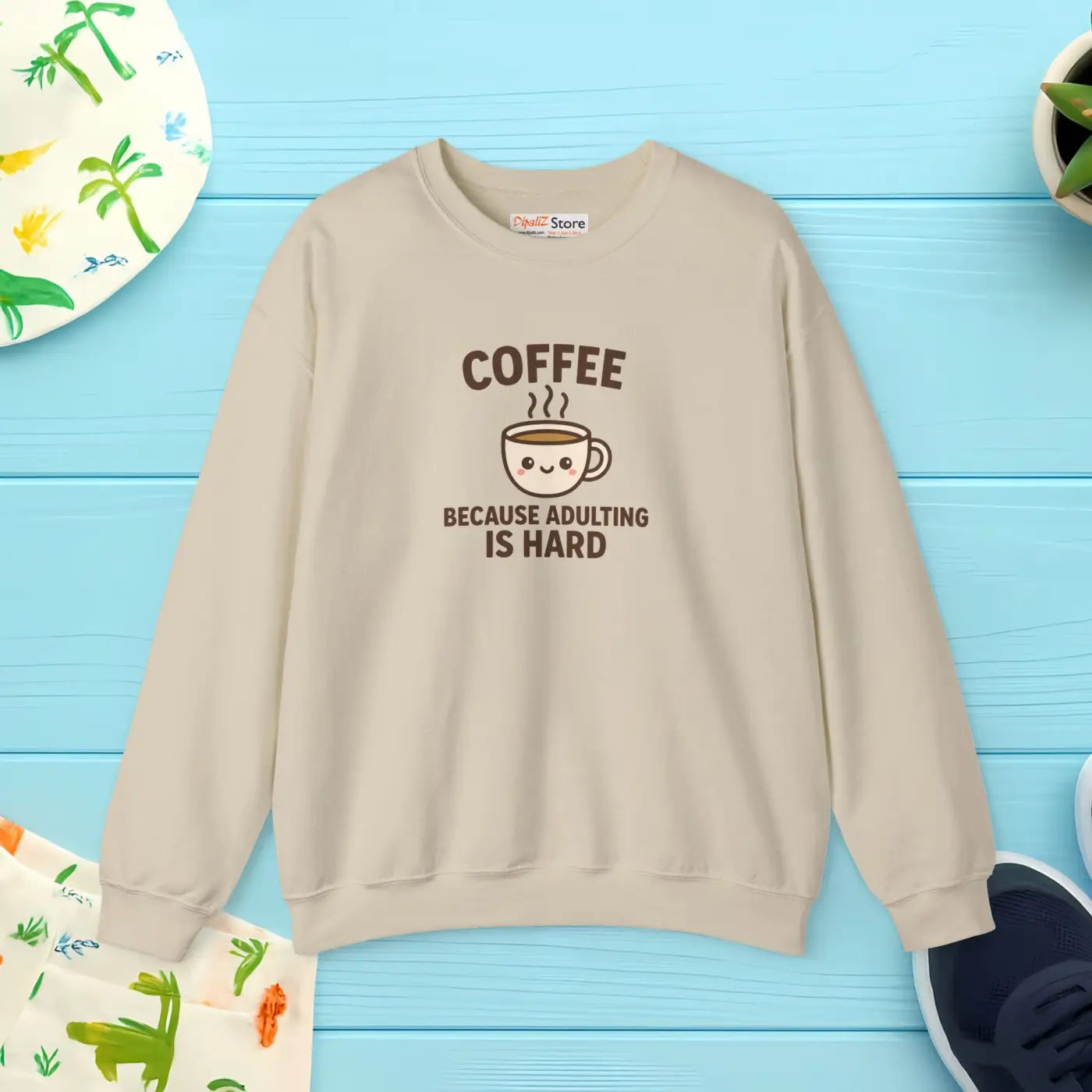 Coffee Lover Crewneck Sweatshirt - Casual Comfort Wear - DipaliZ