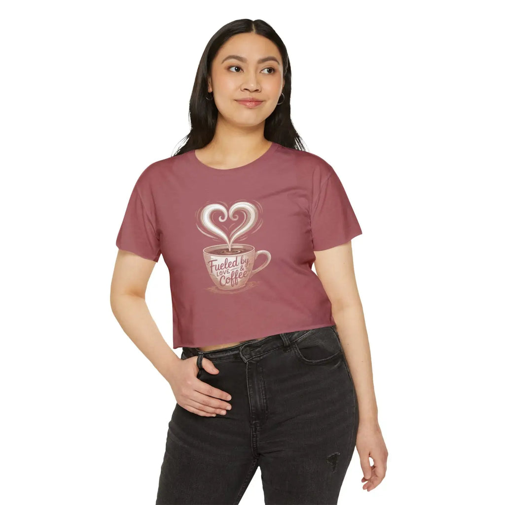 Coffee Lovers Festival Crop - Beach Vibes Summer Top - DipaliZ