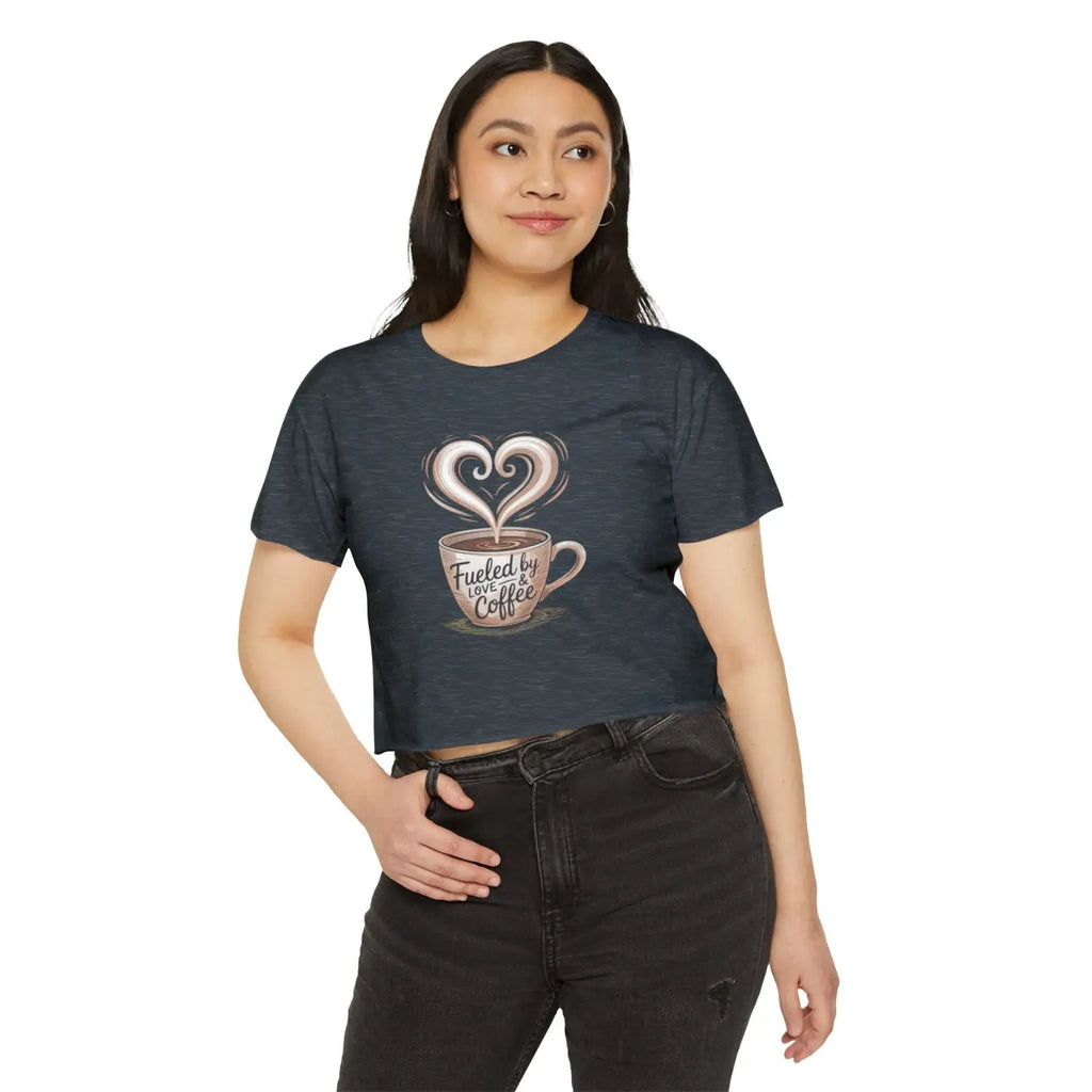 Coffee Lovers Festival Crop - Beach Vibes Summer Top - DipaliZ