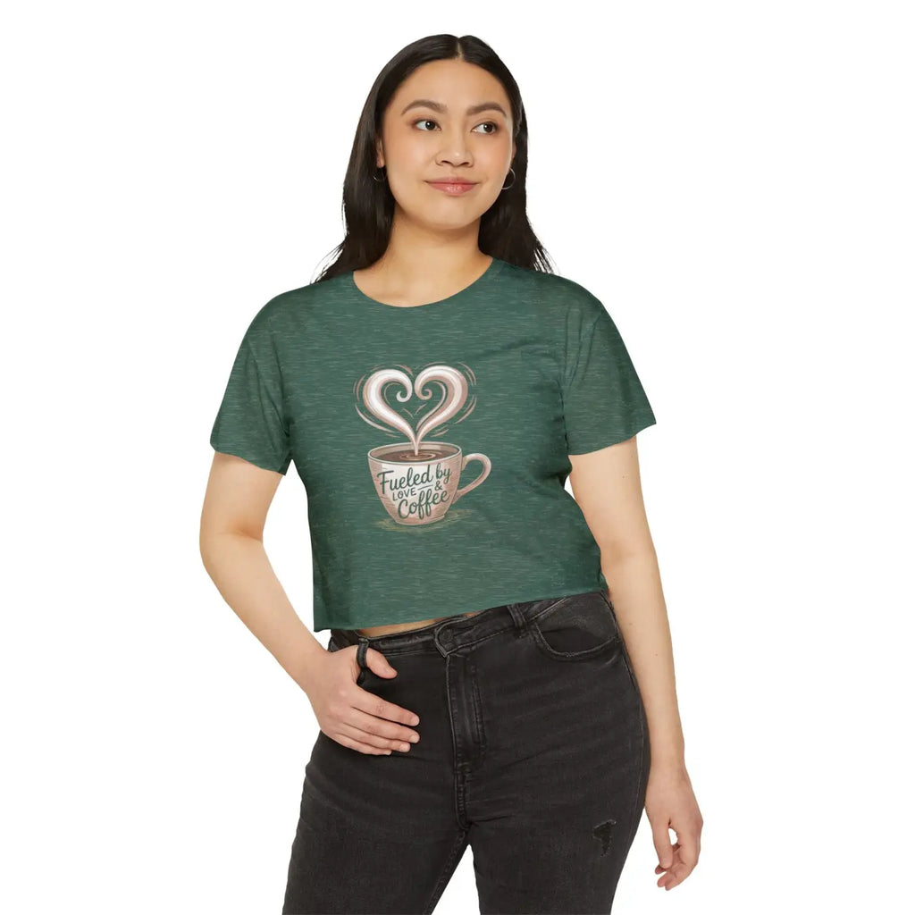 Coffee Lovers Festival Crop - Beach Vibes Summer Top - DipaliZ