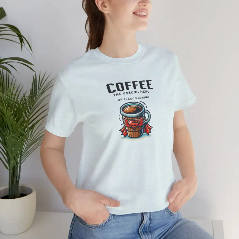 Coffee Hero Jersey Short Sleeve Tee - Unisex Cotton - DipaliZ