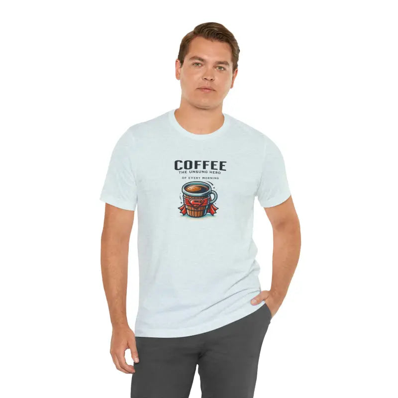 Coffee Hero Jersey Short Sleeve Tee - Unisex Cotton - DipaliZ