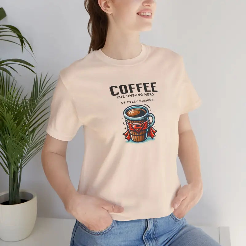 Coffee Hero Jersey Short Sleeve Tee - Unisex Cotton - DipaliZ