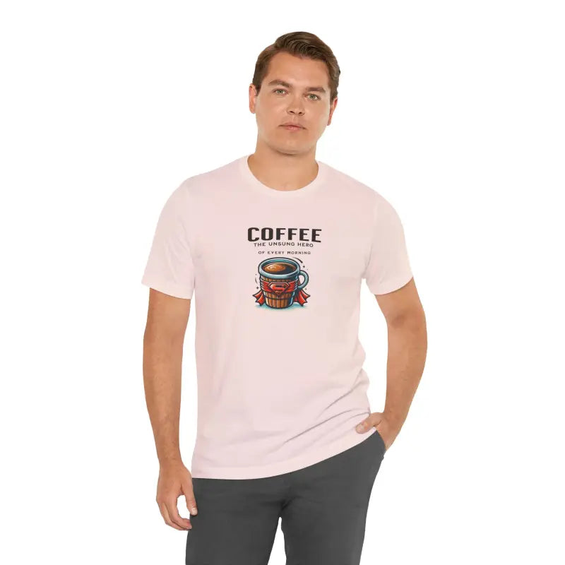 Coffee Hero Jersey Short Sleeve Tee - Unisex Cotton - DipaliZ