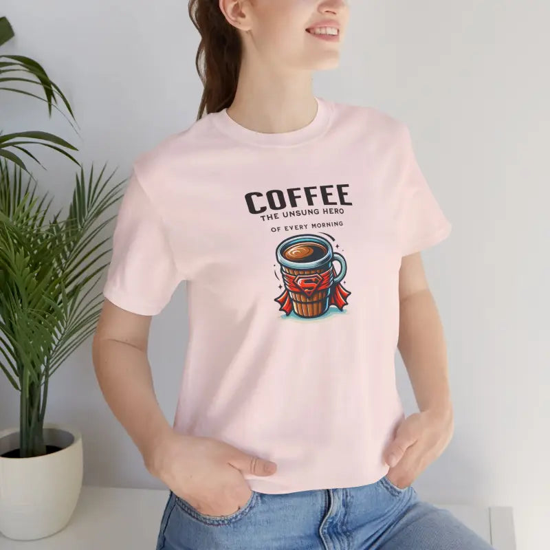 Coffee Hero Jersey Short Sleeve Tee - Unisex Cotton - DipaliZ
