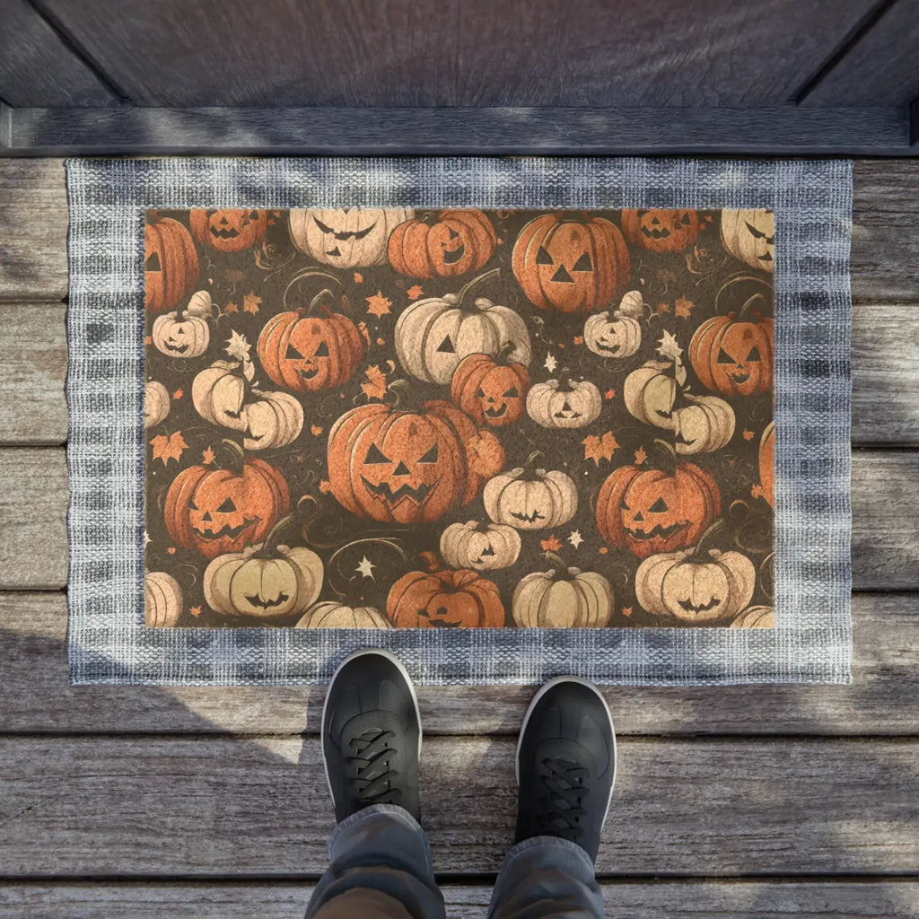 Colored Pumpkins Doormat - Tufted Coir Coconut Fiber - DipaliZ