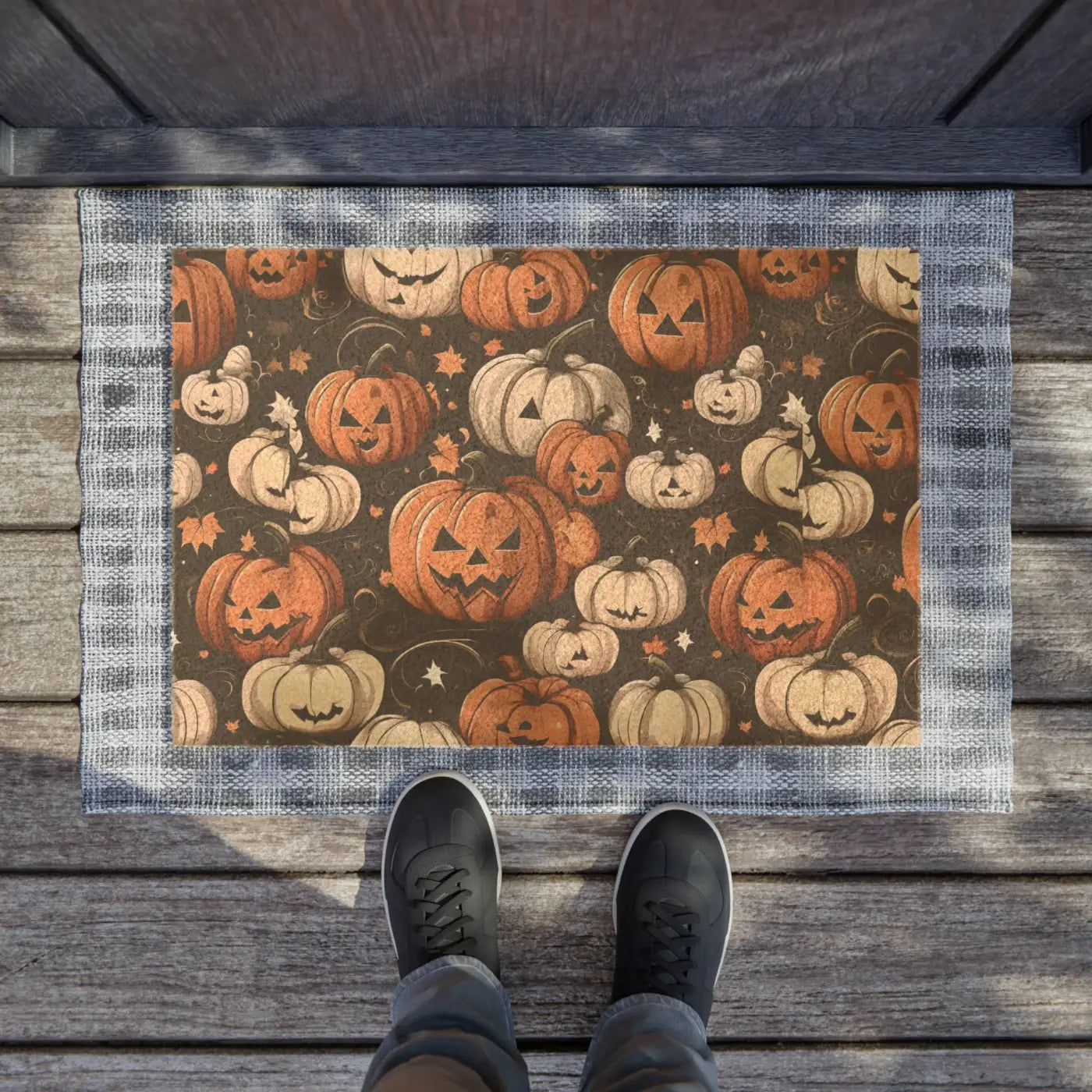Colored Pumpkins Doormat - Tufted Coir Coconut Fiber - DipaliZ