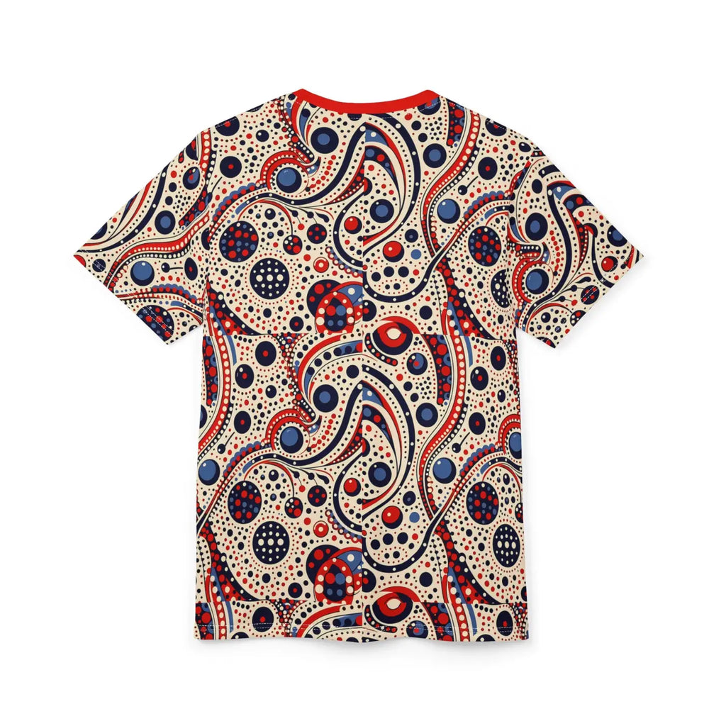 Abstract Pattern Unisex Tee - Colorful Polyester Fabric - DipaliZ