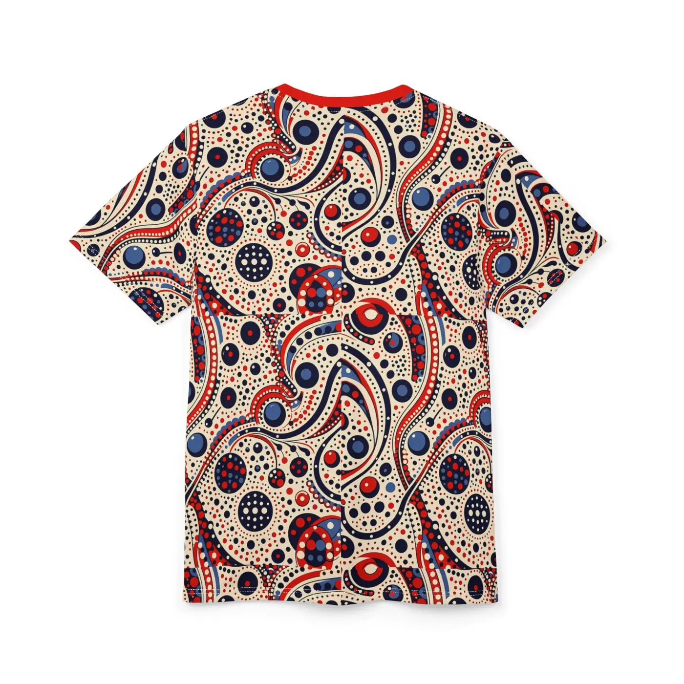 Abstract Pattern Unisex Tee - Colorful Polyester Fabric - DipaliZ