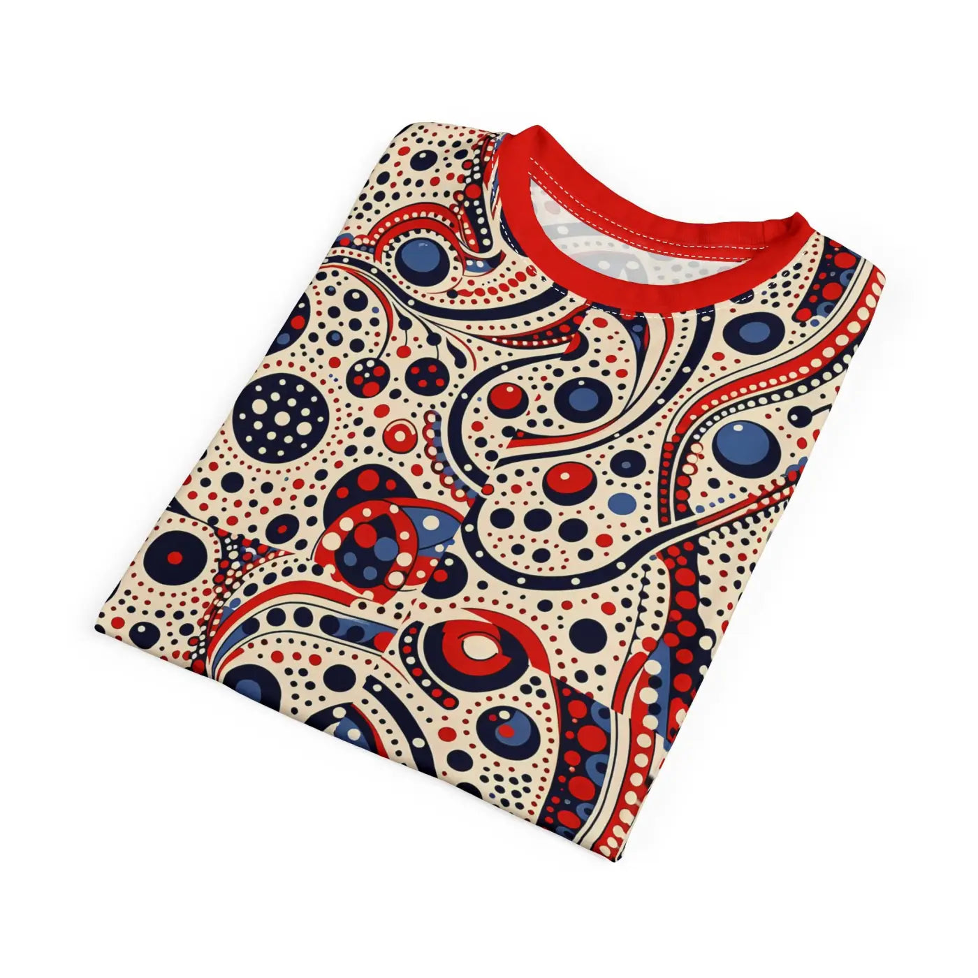 Abstract Pattern Unisex Tee - Colorful Polyester Fabric - DipaliZ