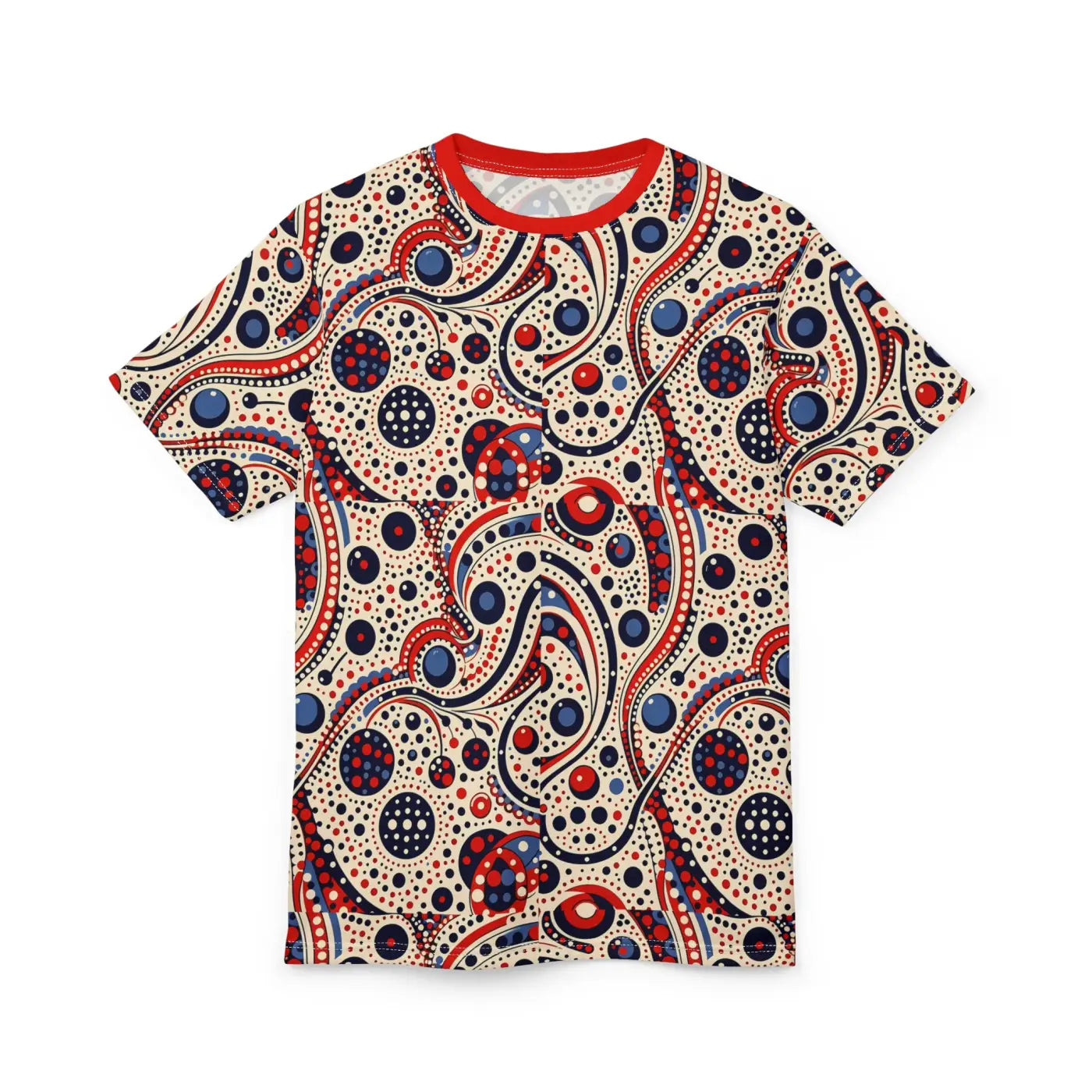 Abstract Pattern Unisex Tee - Colorful Polyester Fabric - DipaliZ