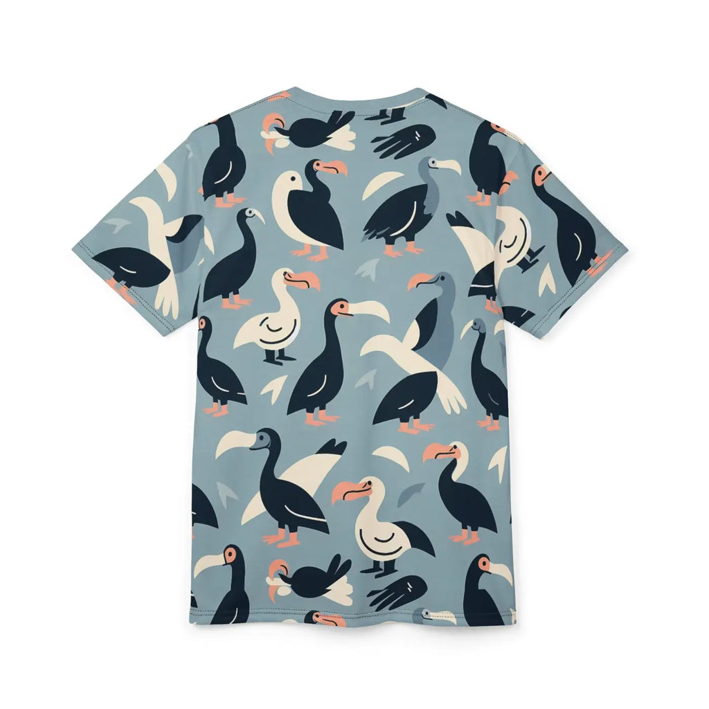 Colorful Bird Pattern Unique AOP Shirt - Fun Summer Tee - DipaliZ