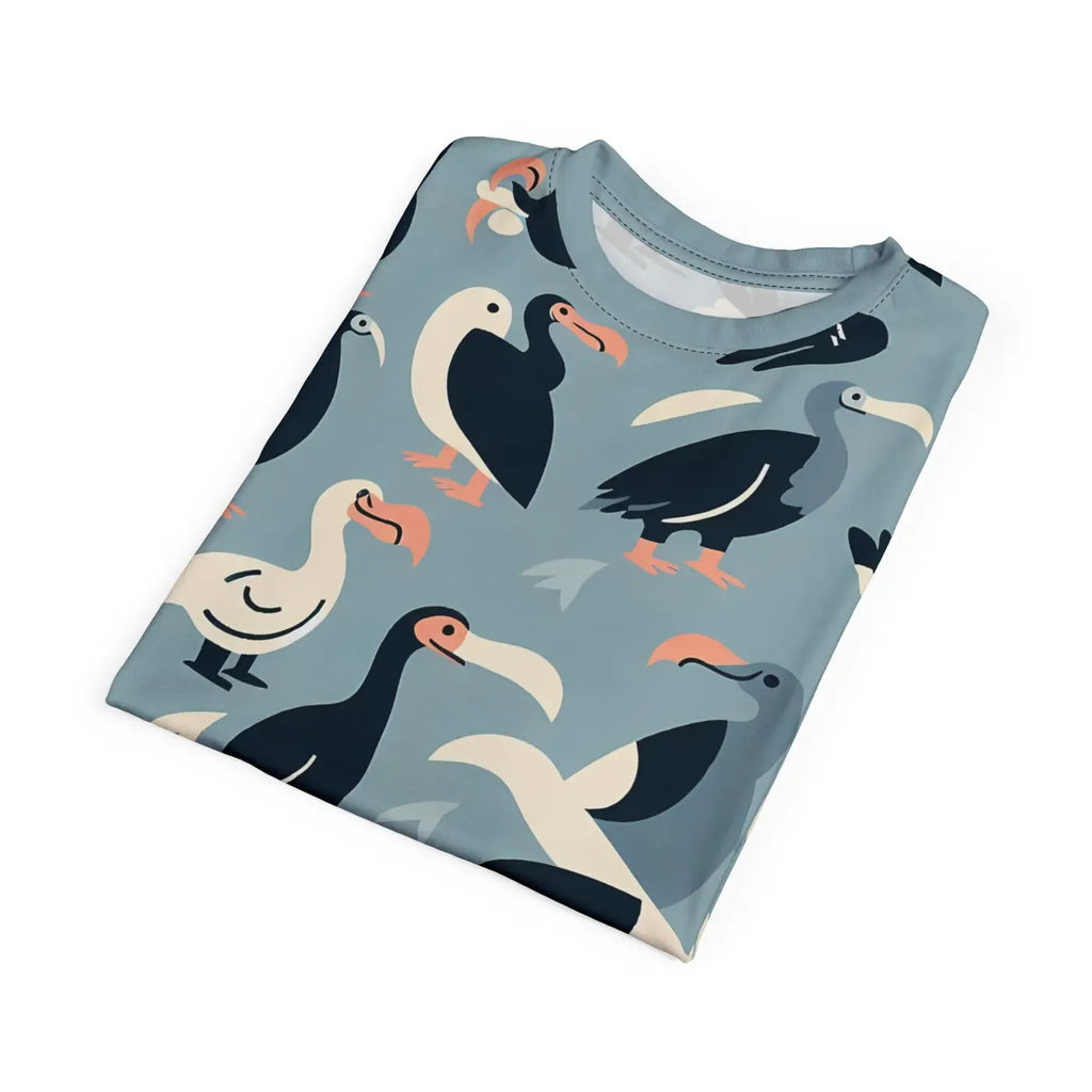 Colorful Bird Pattern Unique AOP Shirt - Fun Summer Tee - DipaliZ