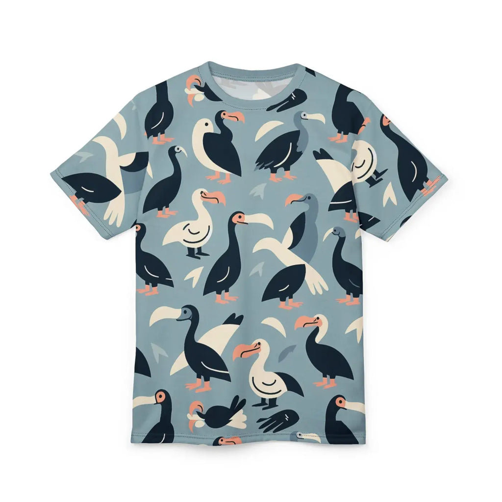 Colorful Bird Pattern Unique AOP Shirt - Fun Summer Tee - DipaliZ