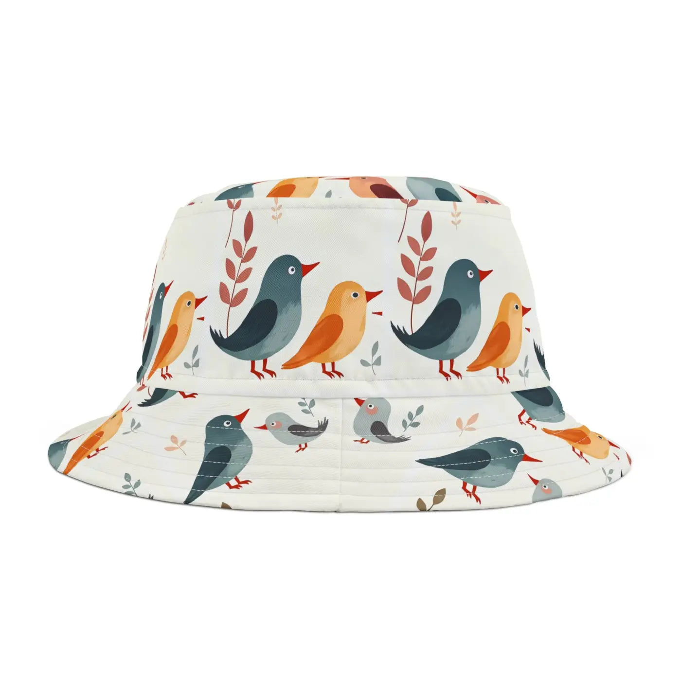 Colorful Bird Print Bucket Hat - Summer Adventure - DipaliZ