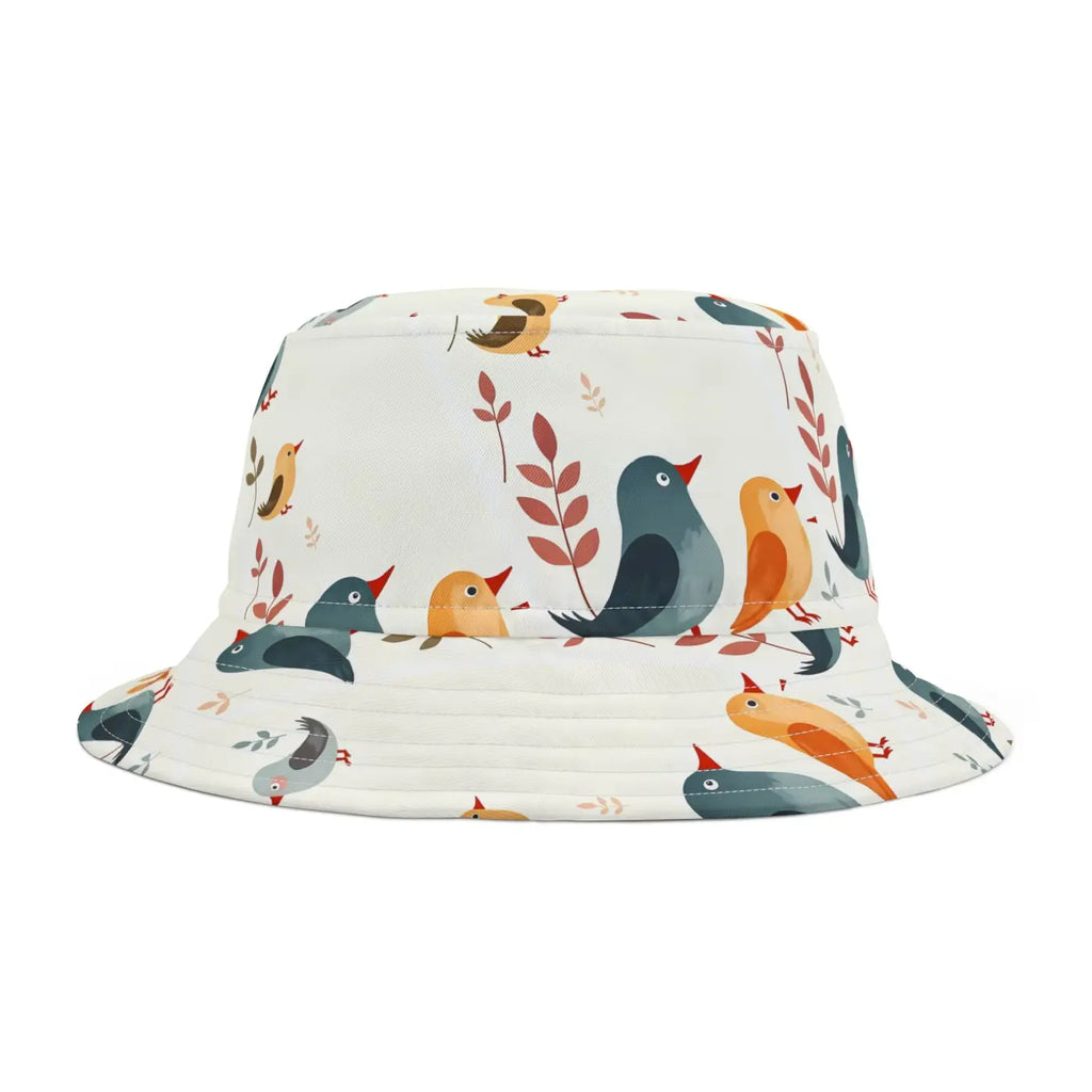 Colorful Bird Print Bucket Hat - Summer Adventure - DipaliZ