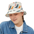 Colorful Bird Print Bucket Hat - Summer Adventure - DipaliZ