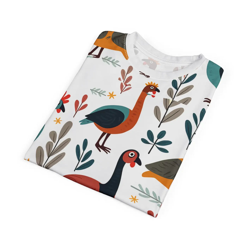 Colorful Birds Unisex Cut Sew Tee - Microfiber Knit - DipaliZ