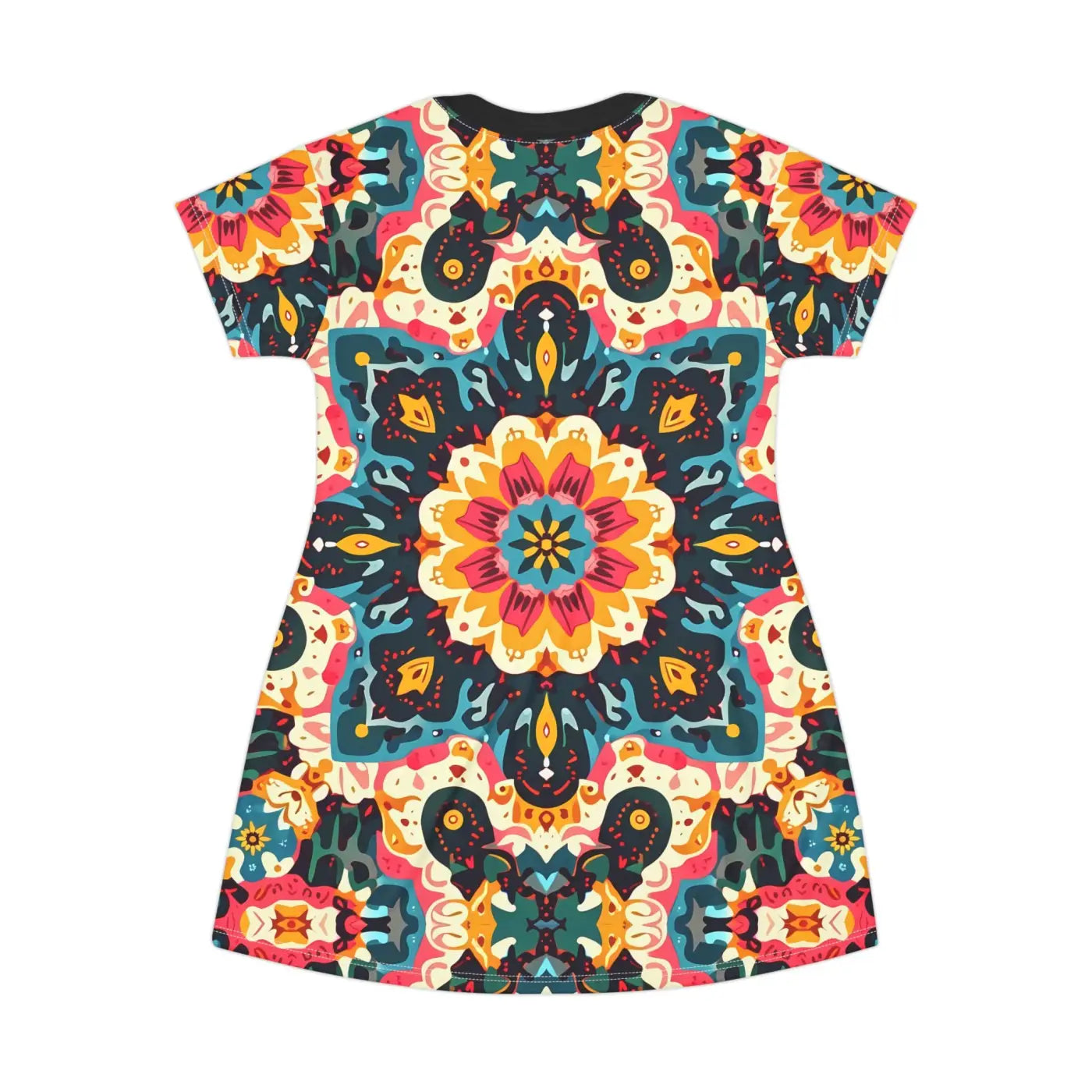 Vibrant Floral Print Summer Dress - Festival Boho Style - DipaliZ