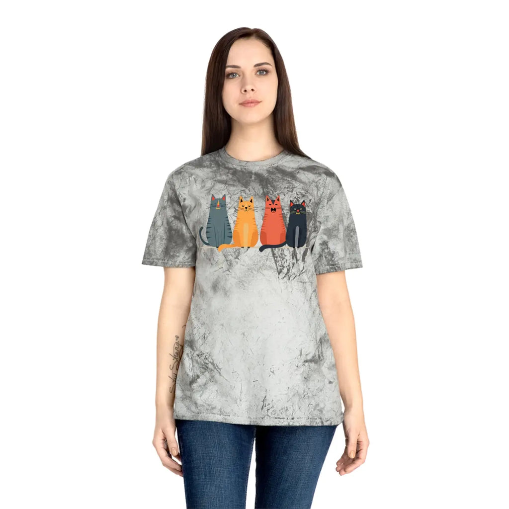 Fun Cat Tee - Colorful Design for Casual Everyday - DipaliZ
