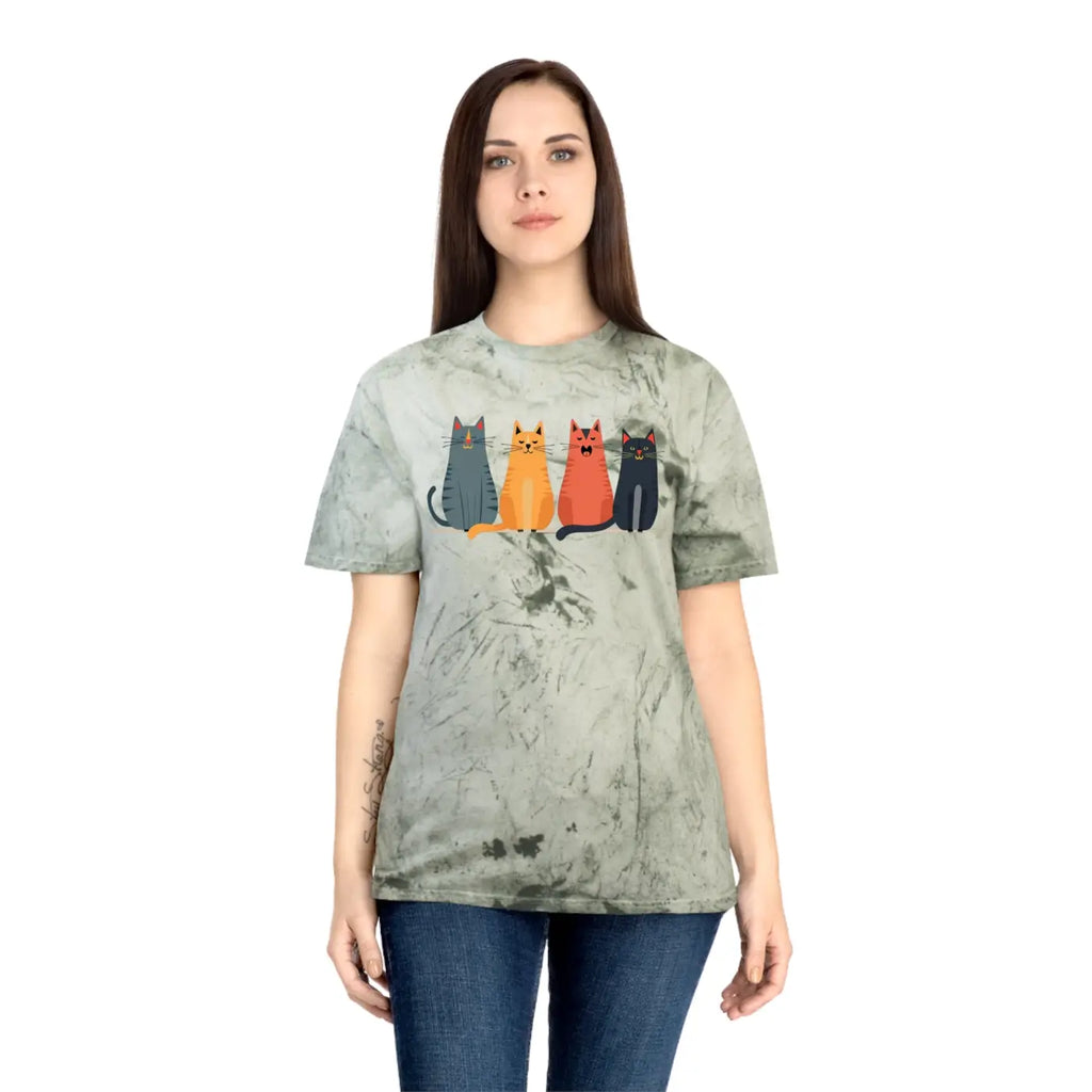 Fun Cat Tee - Colorful Design for Casual Everyday - DipaliZ