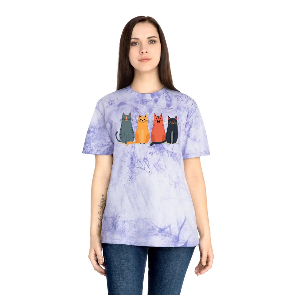 Fun Cat Tee - Colorful Design for Casual Everyday - DipaliZ