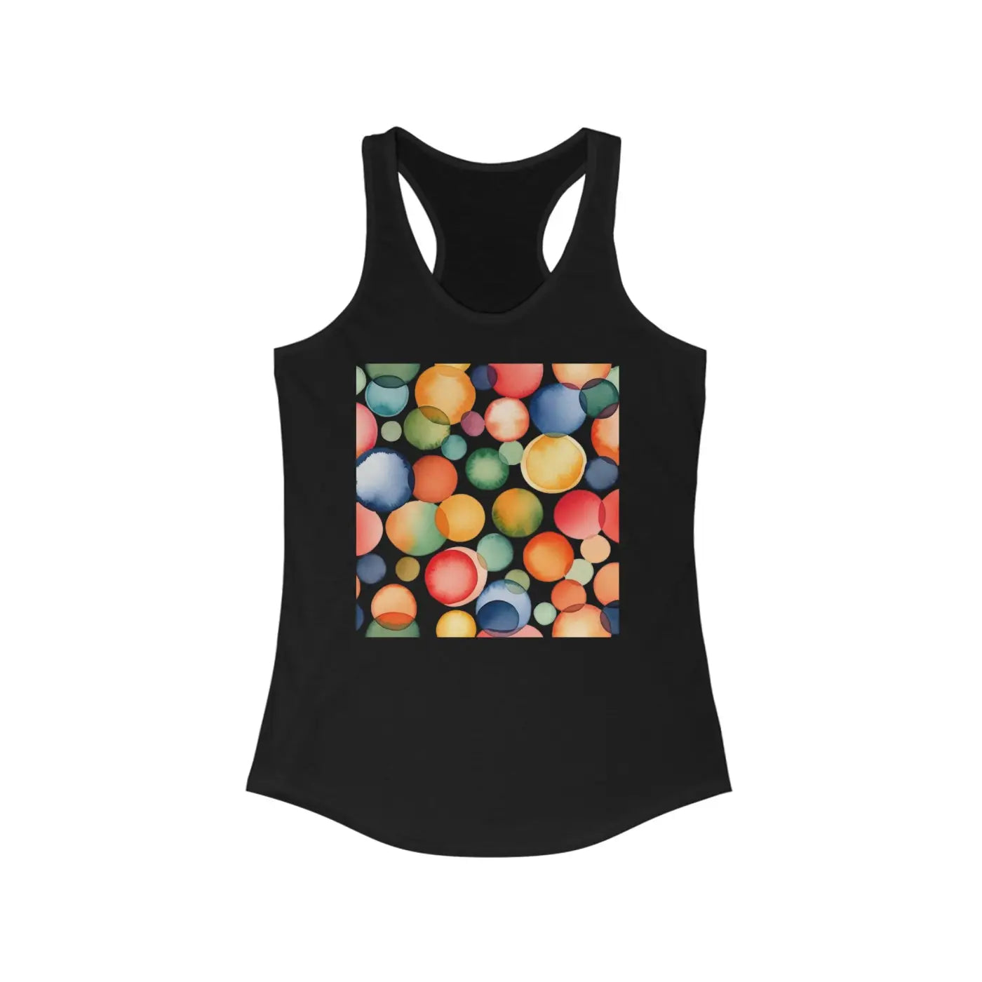 Colorful Circles Abstract Racerback Tank - Vibrant Style - DipaliZ