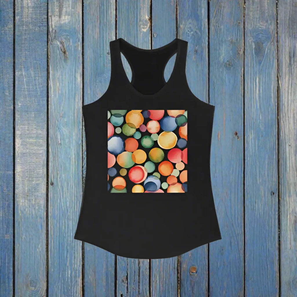 Colorful Circles Abstract Racerback Tank - Vibrant Style - DipaliZ
