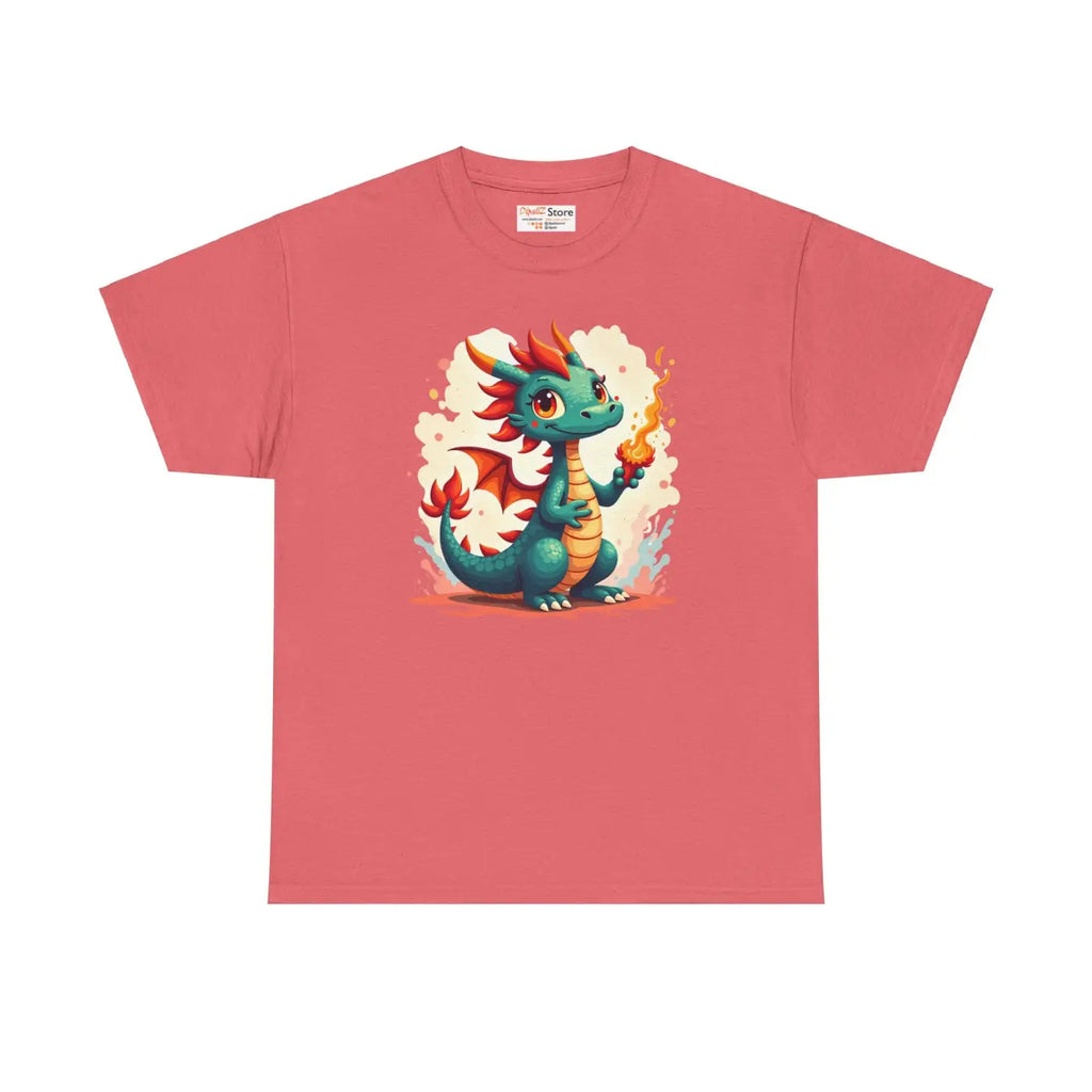 Colorful Dragon Unisex Heavy Cotton Tee - Mythical Style - DipaliZ