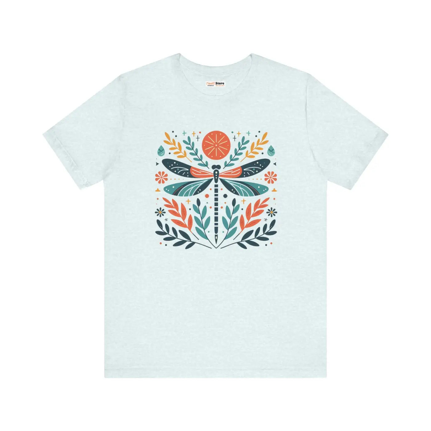 Colorful Dragonfly Dreams Short Sleeve Tee - Unisex Cotton - DipaliZ