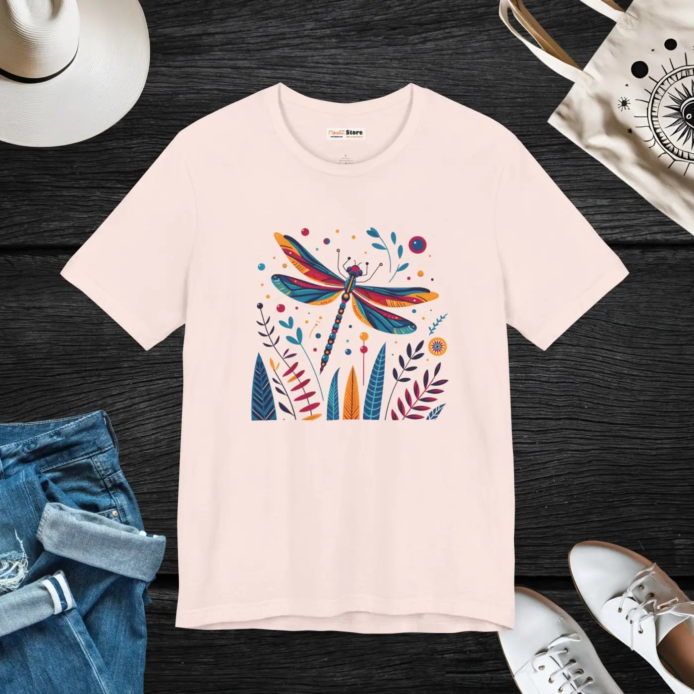Dragonfly Nature Fusion Unisex Jersey Short Sleeve Tee - DipaliZ