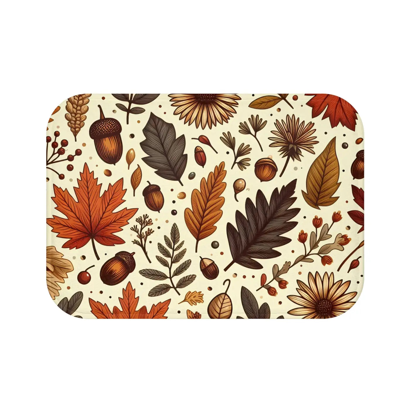 Vibrant Fall Foliage Bath Mat - Anti-Slip Backing - DipaliZ