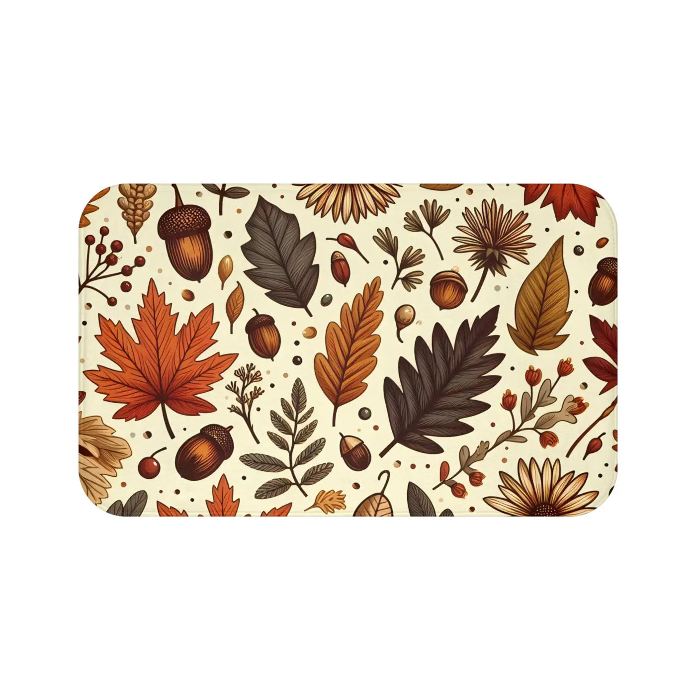 Vibrant Fall Foliage Bath Mat - Anti-Slip Backing - DipaliZ