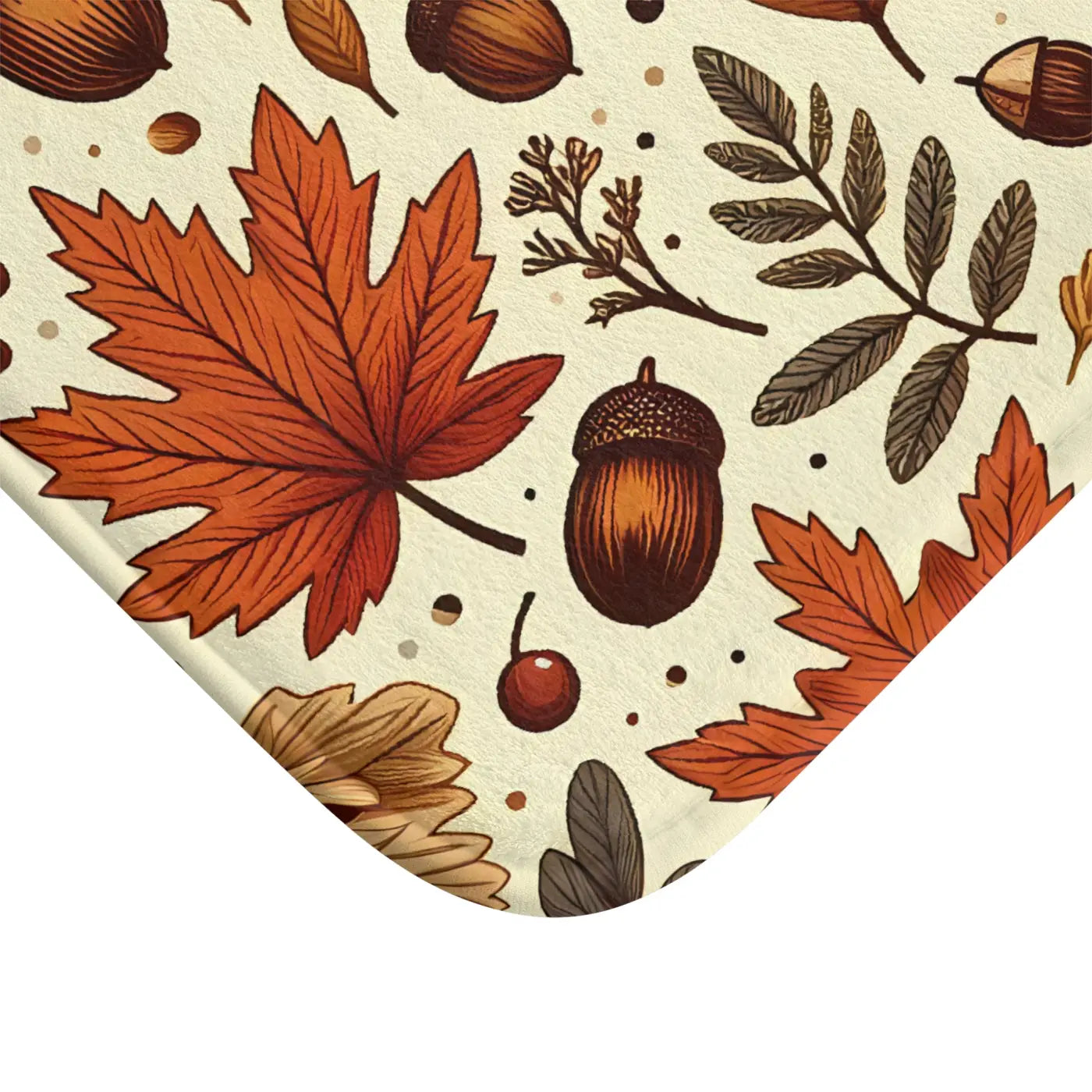 Vibrant Fall Foliage Bath Mat - Anti-Slip Backing - DipaliZ