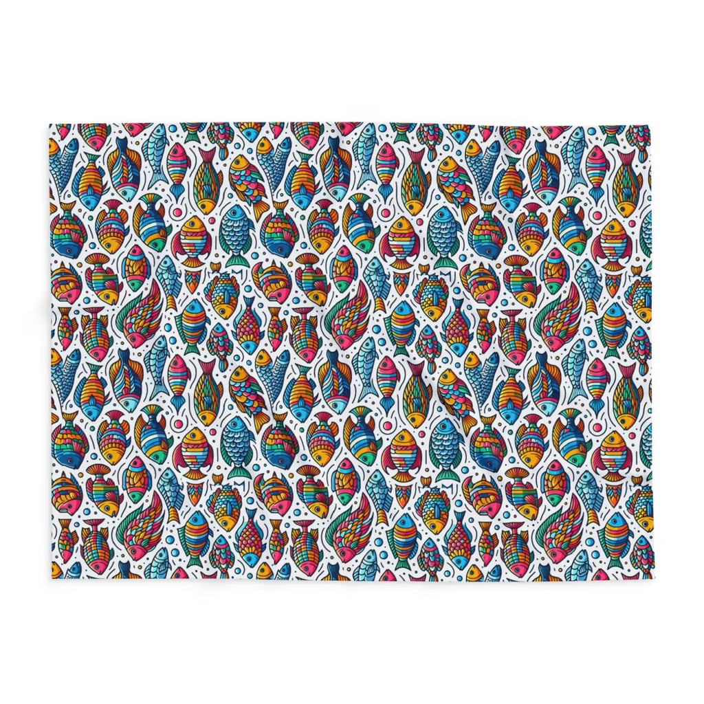 Cozy Colorful Fish Arctic Fleece Blanket - Ultra Soft Warmth - DipaliZ