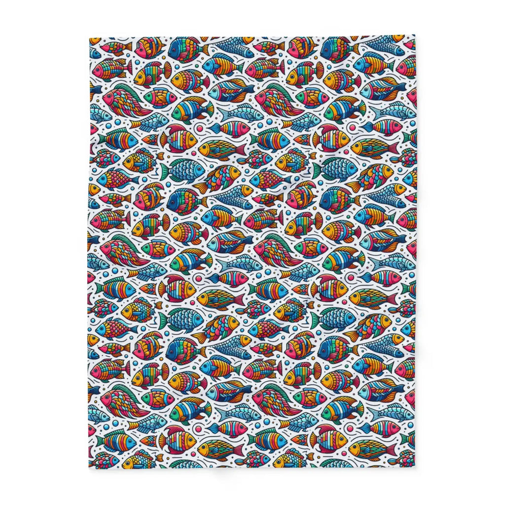 Cozy Colorful Fish Arctic Fleece Blanket - Ultra Soft Warmth - DipaliZ