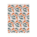 Vibrant Fish Pattern Microfiber Blanket - Ocean Inspired - DipaliZ