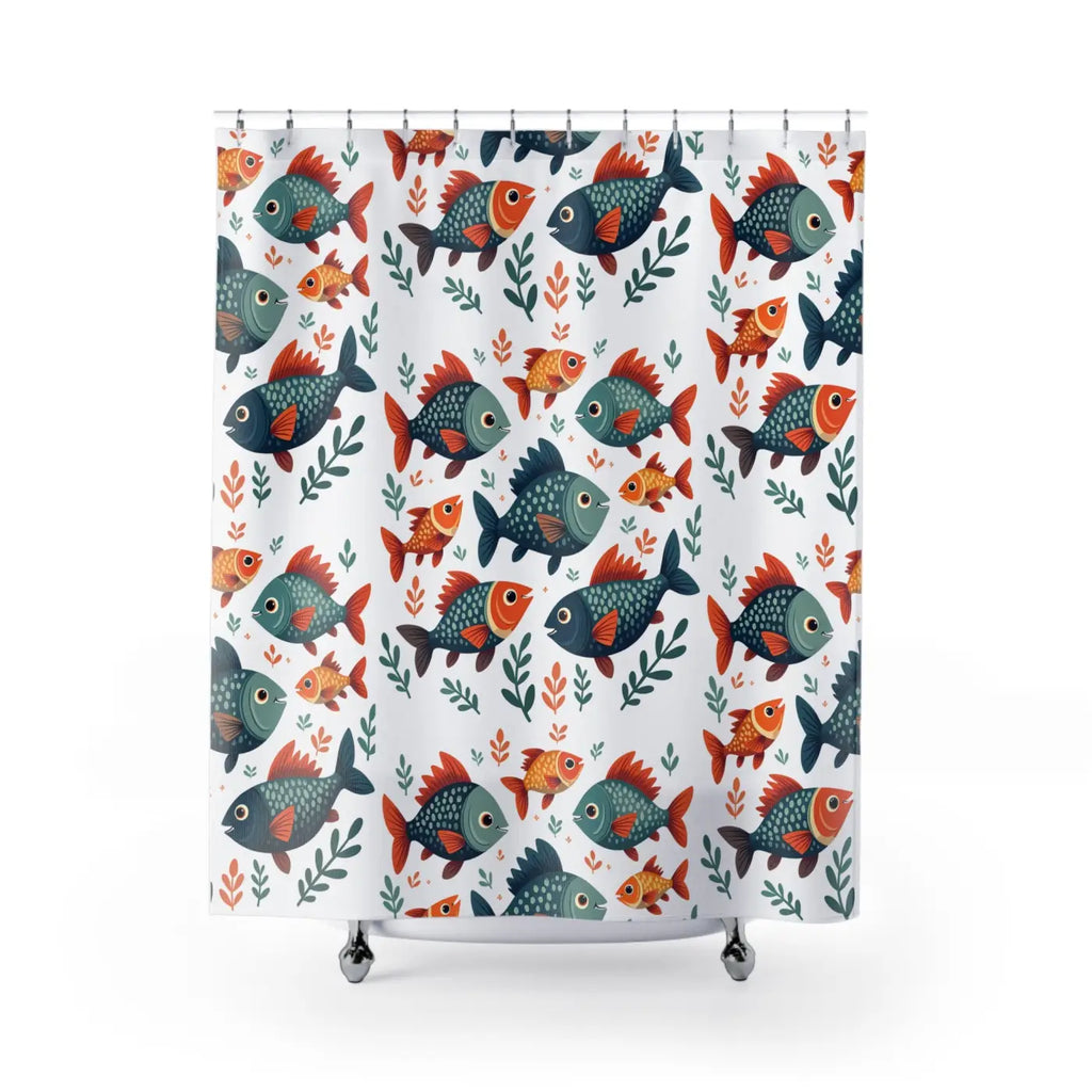 Underwater Oasis Colorful Fish Shower Curtain - Bathroom Decor - DipaliZ