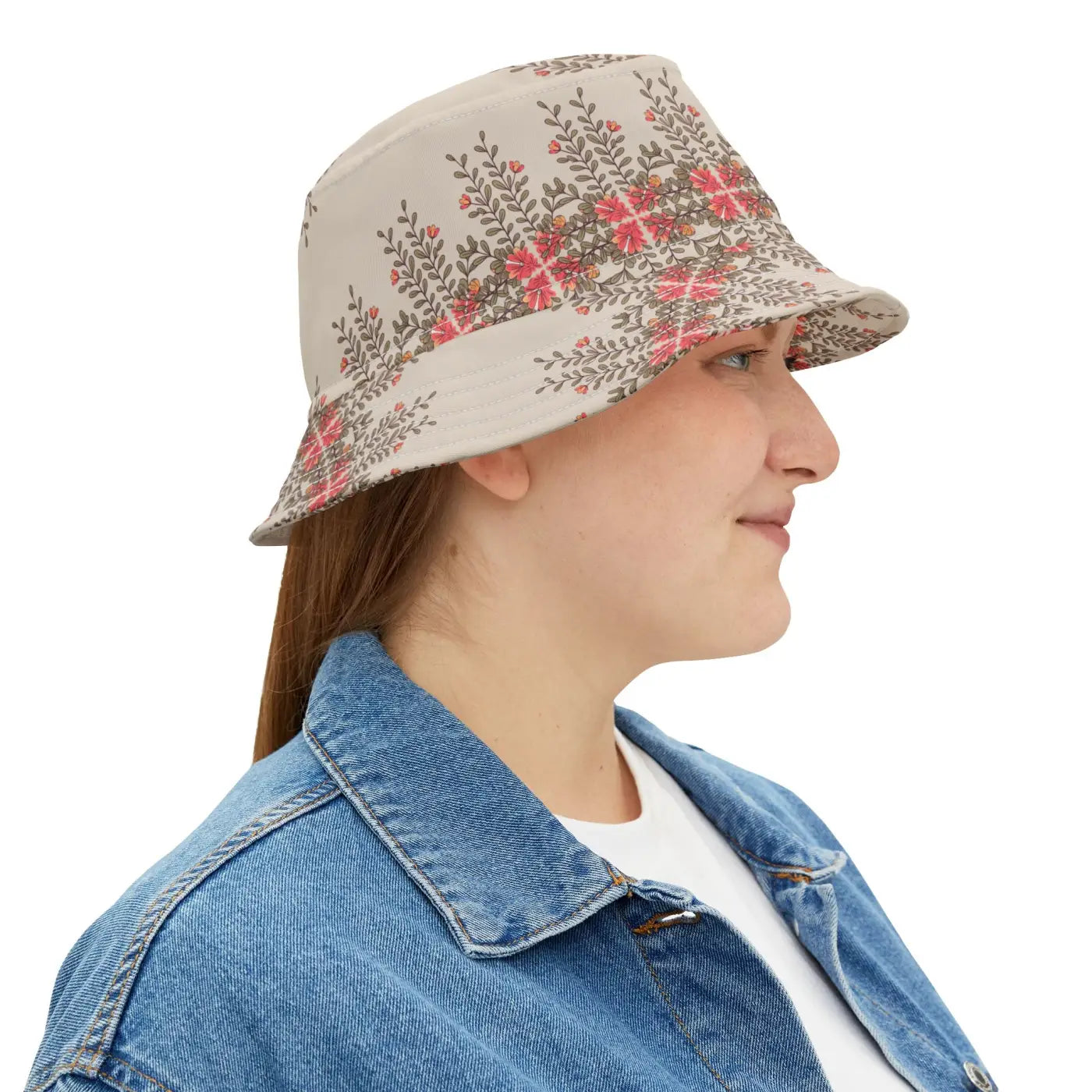 Flowers Bucket Hat - Vibrant Orange Flowers Style - DipaliZ