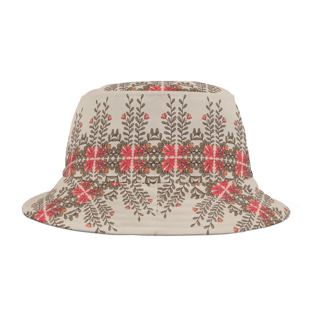 Flowers Bucket Hat - Vibrant Orange Flowers Style - DipaliZ