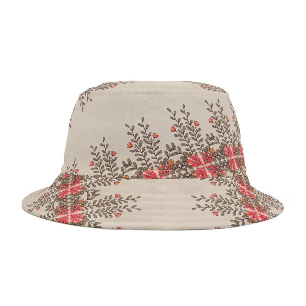 Flowers Bucket Hat - Vibrant Orange Flowers Style - DipaliZ