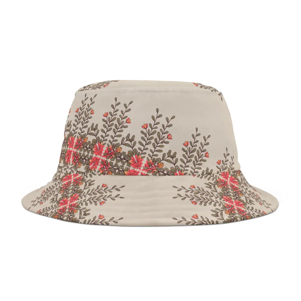 Flowers Bucket Hat - Vibrant Orange Flowers Style - DipaliZ