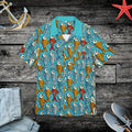 Hawaiian Button-Down Shirt - Colorful Fishes Pattern Design - DipaliZ