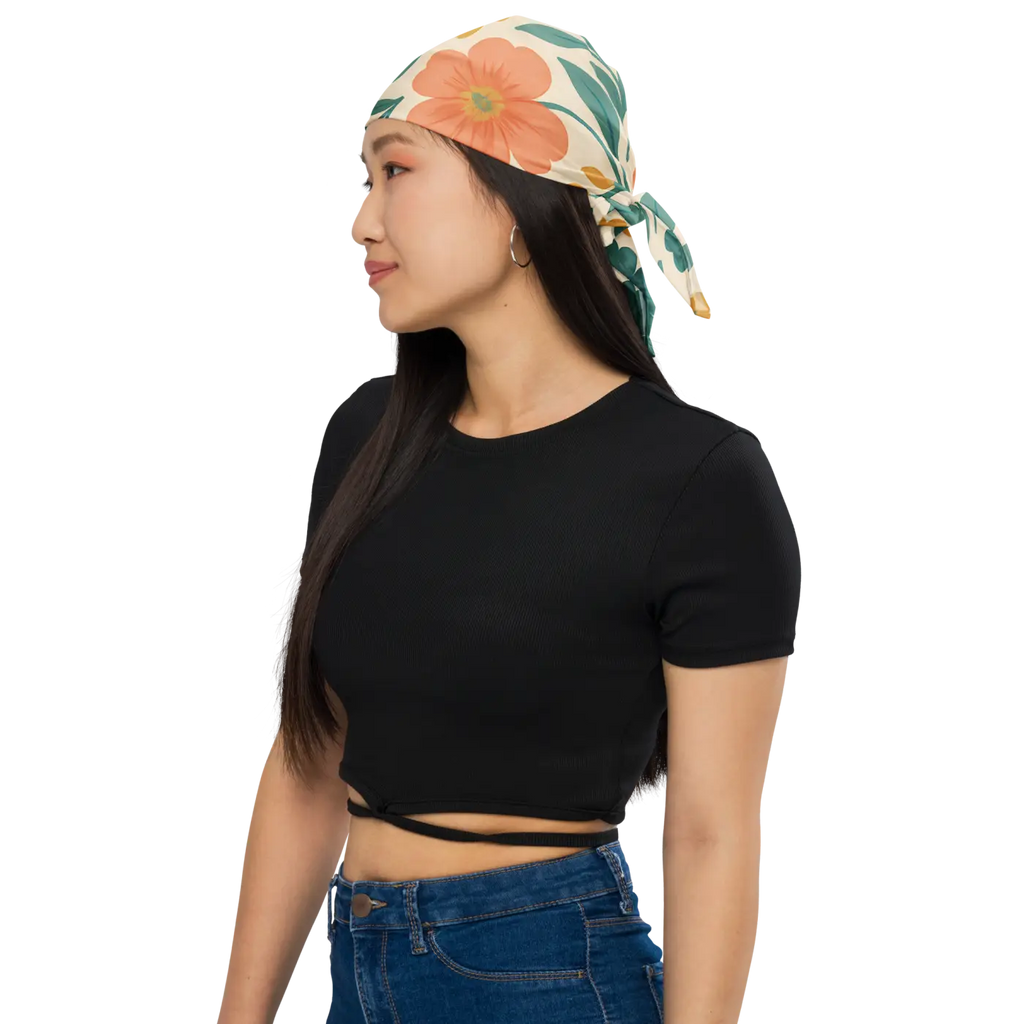 Floral Pop All-Over Print Bandana - Spring Accessory - DipaliZ