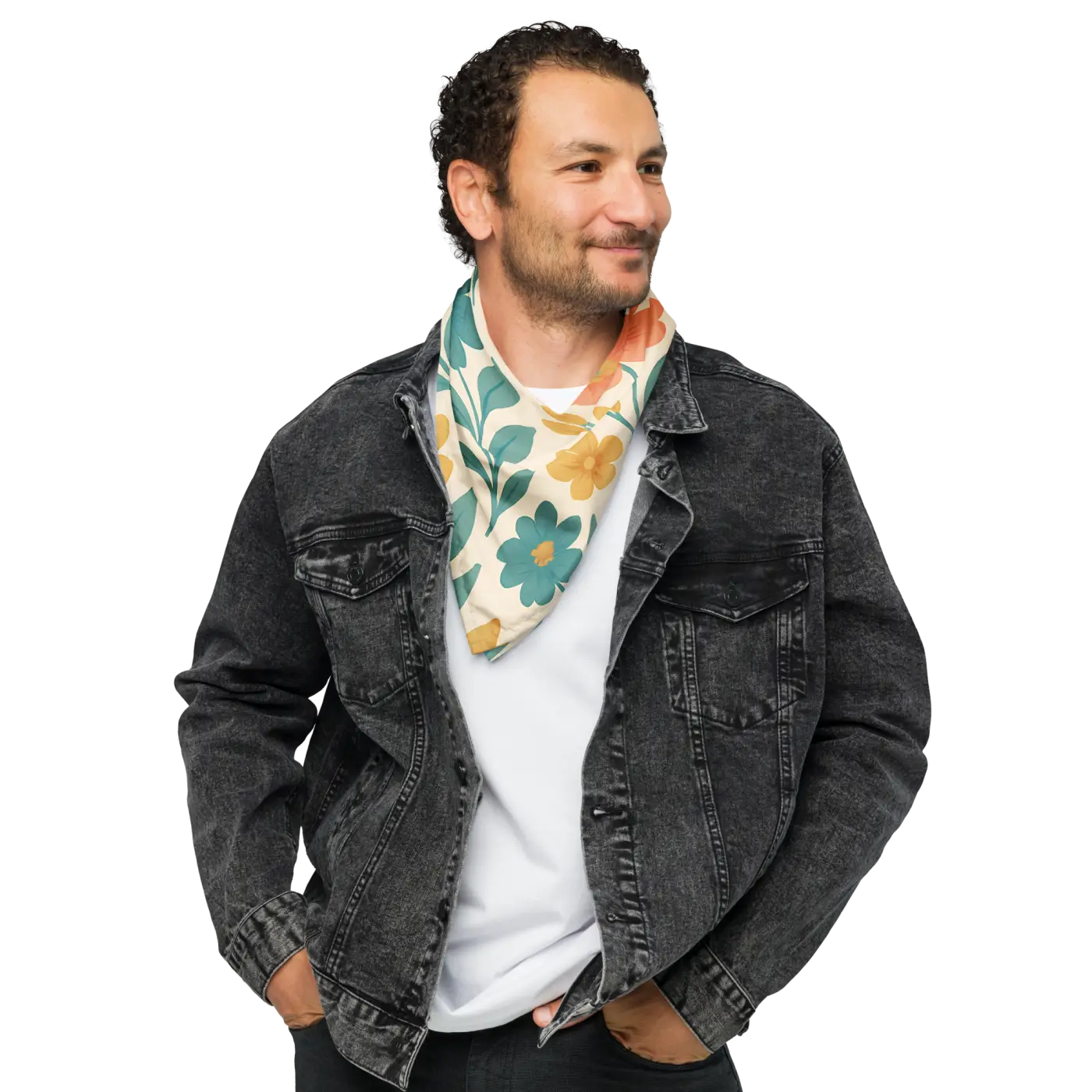 Floral Pop All-Over Print Bandana - Spring Accessory - DipaliZ