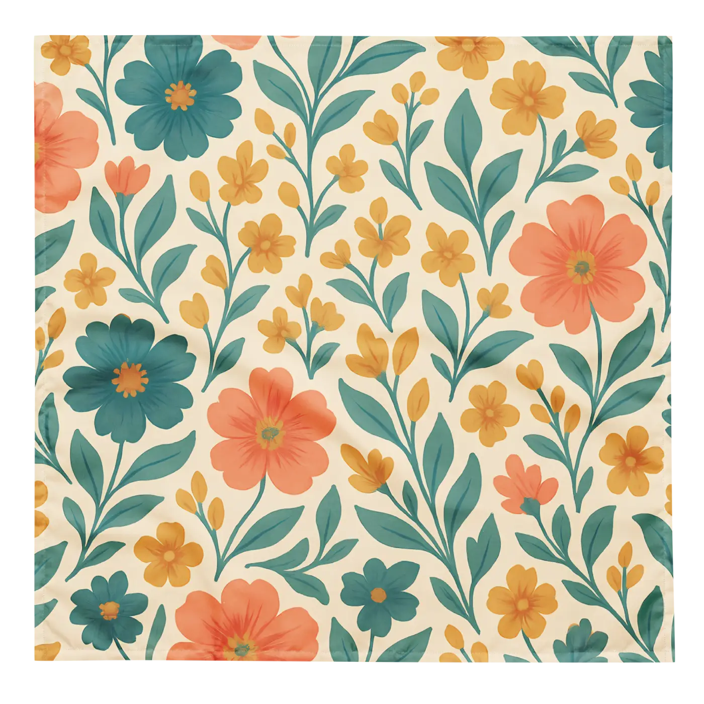 Floral Pop All-Over Print Bandana - Spring Accessory - DipaliZ